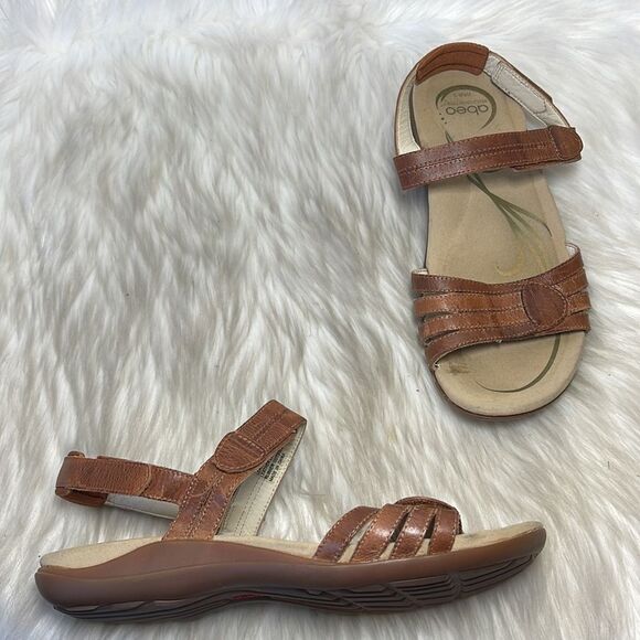 Abel Brynn Tan Leather Metatarsal Sandals Sz 8.5 NARROW WIDTH - Picture 1 of 6